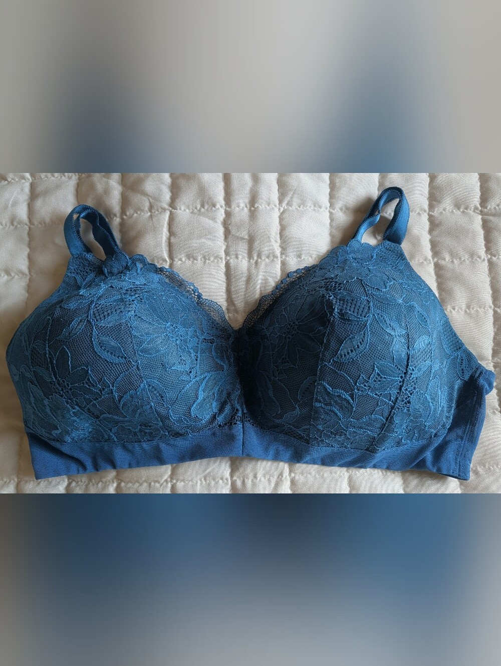 Torrid Curve Lace Bra in Teal Blue
